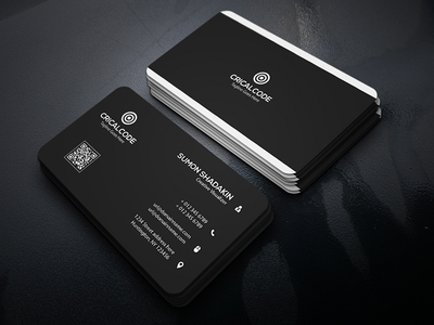 黑色简约专业名片(Blackish Simple Professional Business Card)