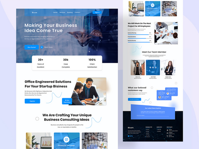 业务顾问网页模板(Business Consultant Web Page Template)