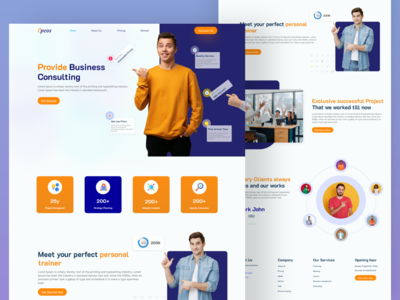 商业咨询登陆页面(Business Consulting  landing page)