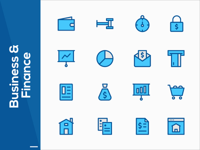 商务双色调图标(Business Duotone Icon)