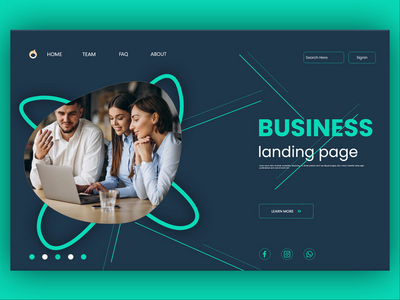 商业英雄标题模板(Business Hero Header Template)