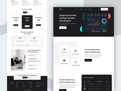 业务登陆页面模板设计(Business Landing Page Template Design)