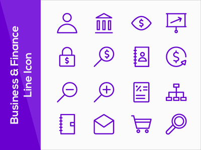 商业 & 金融线图标 I(Business & Finance Line Icon I)