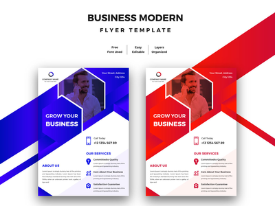 商业现代传单模板(Business Modern Flyer Template)