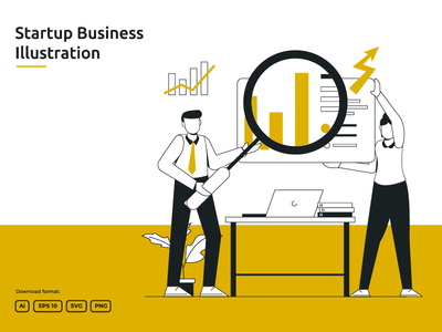 研究、分析师和监测投资或财务顾问插图(Research, analyst and monitoring investment or financial adviser illustration)