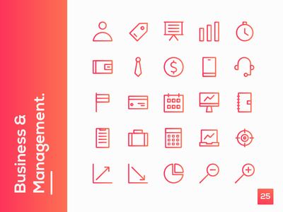 业务管理图标(Bussines Management Icons)