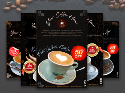 咖啡店传单设计模板(Cafe Shops Flyers Design Templates)