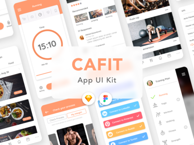 Cafit 锻炼 UI 套件 #8(Cafit Workout UI Kit #8)