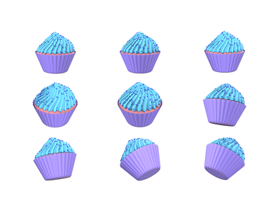 蛋糕 3D 图标(Cake 3D icon)