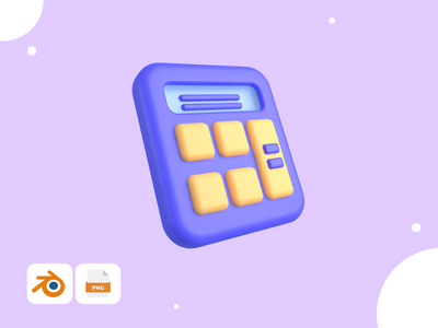 计算器 - 商务 3D 插图包(Calculator - Business 3D Illustration Pack)