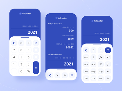 计算器应用程序移动模板(Calculator App Mobile Template)