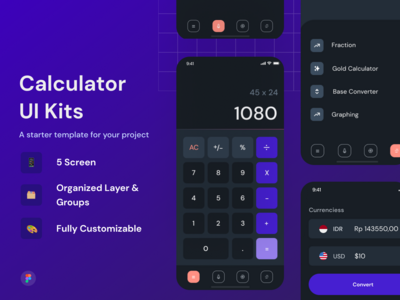 计算器 UI 套件 - Frik(Calculator UI Kits - Frik)
