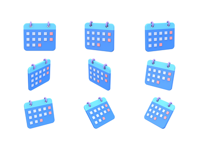 日历 3D 图标(Calendar 3D icon)
