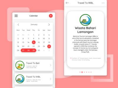 日历旅行概念(Calendar Travel Concept)
