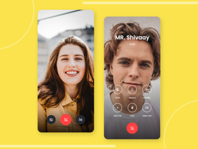 视频通话应用概念(Video Call App Concept)