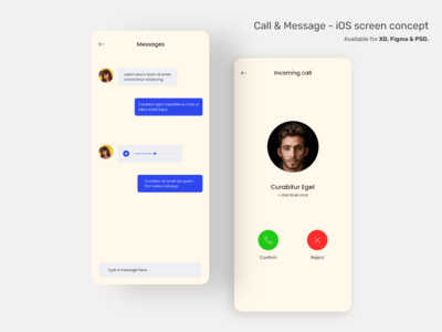 通话和消息屏幕应用程序(call & message screen app)