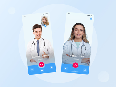 视频通话应用程序 UI 套件模板设计 - 通话、消息、视频聊天 UI(Video Call App UI kit Template Design - Call, Message, Video chat UI)