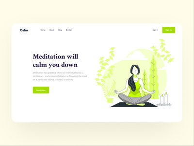 冷静的设计 - 网页标题(Design for Calm - Web Header)