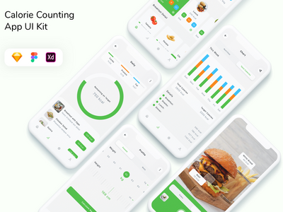 卡路里计数应用程序 UI 套件(Calorie Counting App UI Kit)