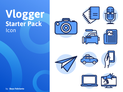 Vlogger 入门包图标(Vlogger Starter Pack Icon)