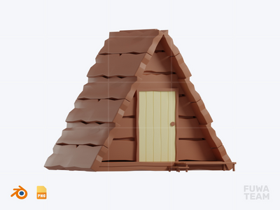 露营之家 - 3D 露营插画包（正面）(Camping House - 3D Camping Illustration Pack (front))