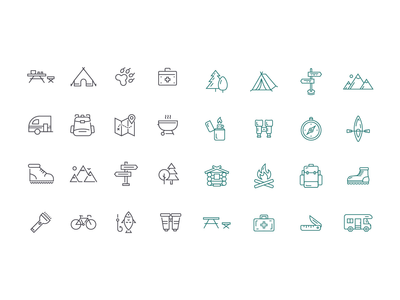 长图标线(CampingIcons line)