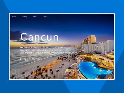 坎昆网页 UI 设计(Cancun Web Ui Design)