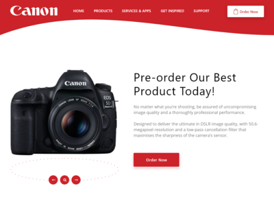 佳能 - 数码相机重新设计网页模板(Canon - Digital Cameras redesign web template)