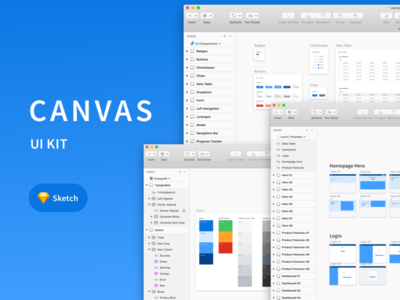 用于 Sketch 的 Canvas Web UI 工具包(Canvas Web UI Kit for Sketch)