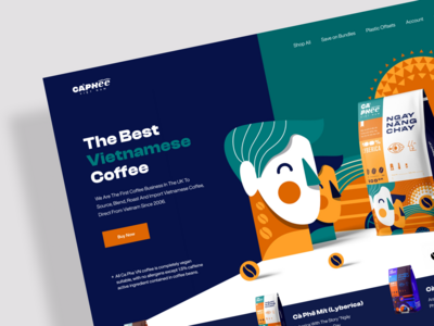 Caphee 越南 v2 英雄重新设计概念(Caphee VietNam v2 Hero Redesign Concept)