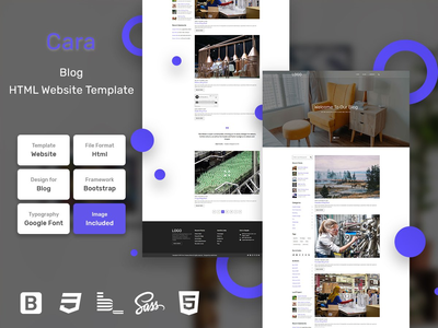 卡拉博客HTML网页模板V1.0(Cara Blog HTML Web Template V1.0)