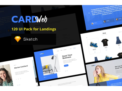 Web UI 卡包登陆页面草图版本(Web UI Card Pack Landing Pages Sketch Version)