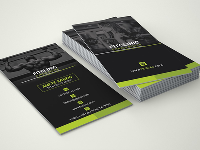 健身中心名片模板(Gym Center Business Card Template)