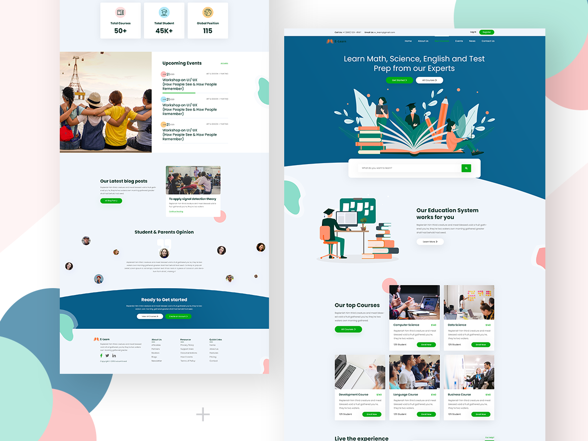 BOOTCAMP – 在线课程和教育模板(BOOTCAMP – Online courses and educational Template)