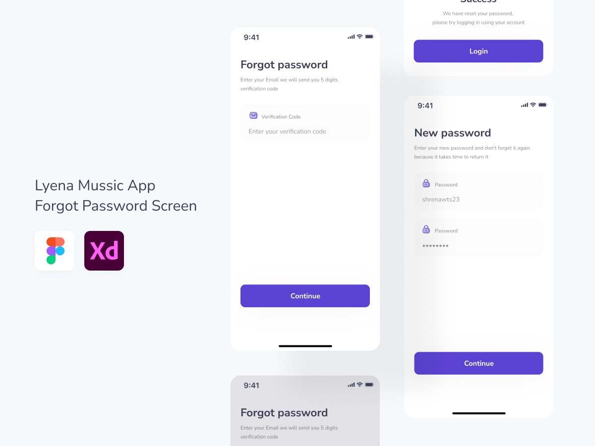 忘记密码用户界面屏幕(Forgot Password UI Screen)