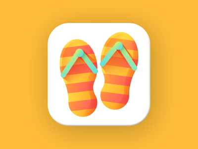 人字拖徽标(Flip Flops Logo)