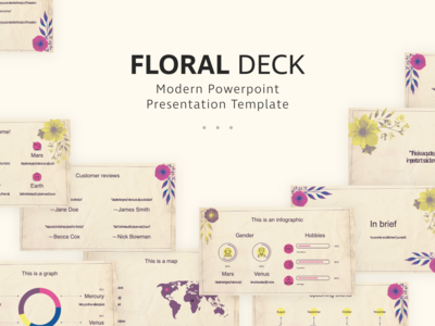 花的PowerPoint演示模板(Floral PowerPoint Presentation Template)