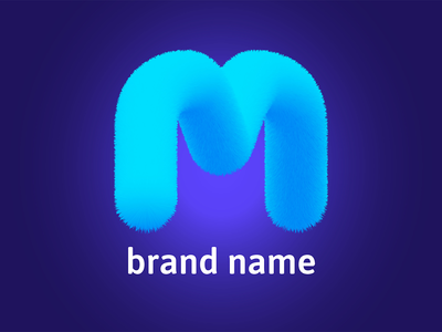 蓬松字母 M 徽标(Fluffy Letter M Logo)