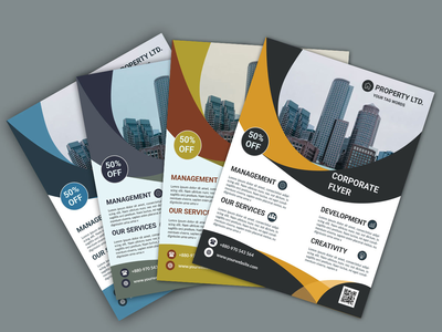 新时尚房地产公司传单模板(New Stylish Real Estate  Corporate Flyer Template)