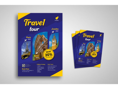 传单模板国际旅游(Flyer Template International Travel Tour)