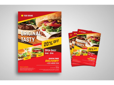 传单模板原始快餐(Flyer Template Original Fast Food)