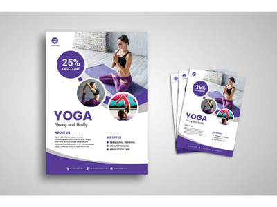 传单模板瑜伽教练服务(Flyer Template Yoga Trainer Service)