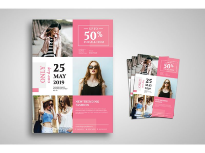 传单模板时尚时尚设计(Flyer Template Trendy Fashion Design)
