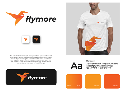 自由职业网站的 Flymore 标志设计(Flymore Logo Design for a freelancing website)