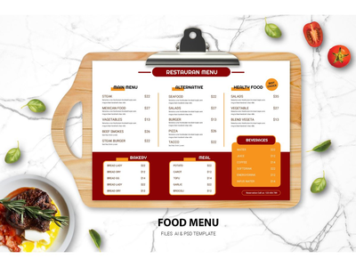 食物菜单模板(Food Menu Templates)