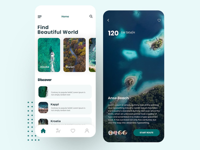 旅游应用 ui 套件(Travel App ui kit)