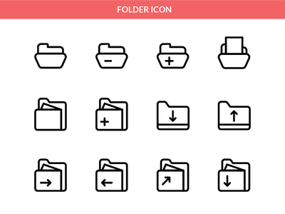 文件夹大纲图标1(Folder outline icon 1)