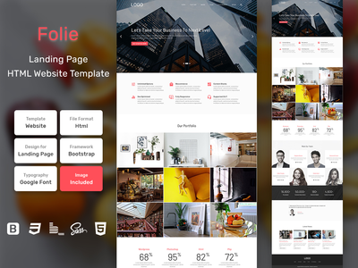 Folie登陆页面HTML网页模板V1.0(Folie Landing Page HTML Web Template V1.0)