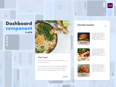 仪表板组件 - 食品(Dashboard Components - Food)