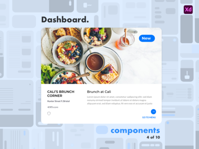 仪表板组件 - 食品(Dashboard Components - Food)